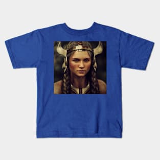 Viking Shield Maiden Kids T-Shirt